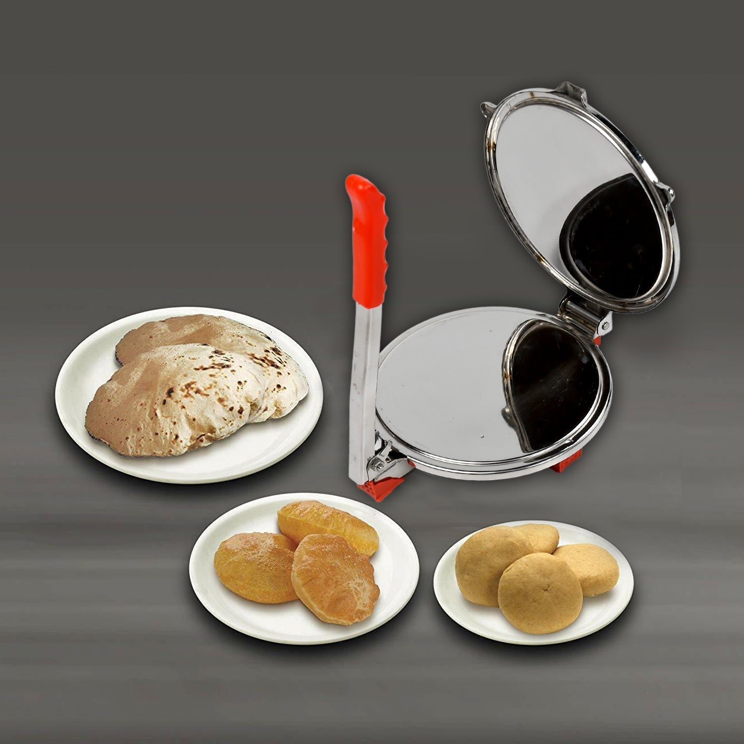 7149A PURI PRESS MAKER - STAINLESS STEEL PURI MAKER PRESS MACHINE - ROTI CHAPATI PRESSER FOR HOME - PAPAD-KHAKHRA- PURI MAKER PRESS MACHINE WITH HANDLE, MANUAL PURI MAKER (MEDIUM) 7149A PURI PRESS MAKER - STAINLESS STEEL PURI MAKER PRESS MACHINE - ROTI CHAPATI PRESSER FOR HOME - PAPAD-KHAKHRA- PURI MAKER PRESS MACHINE WITH HANDLE, MANUAL PURI MAKER (MEDIUM)
